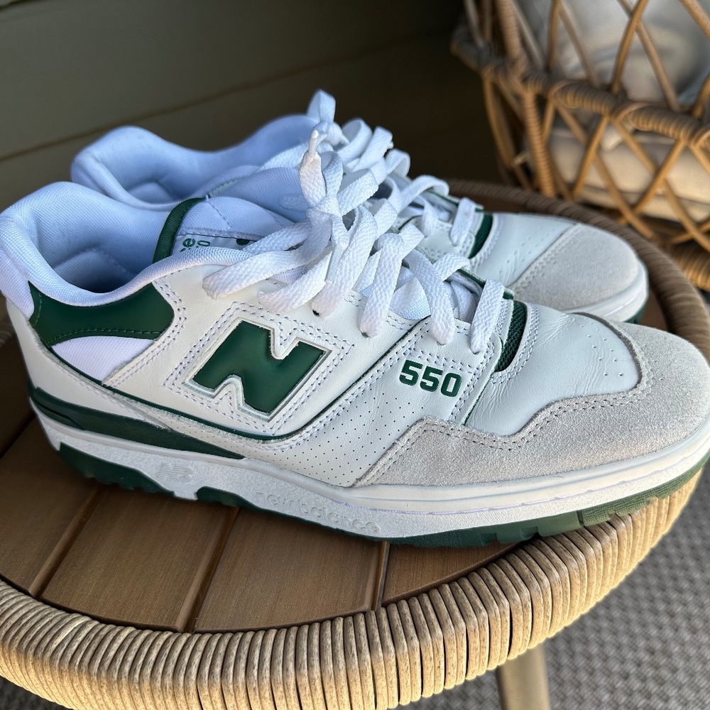 New Balance 550 white green